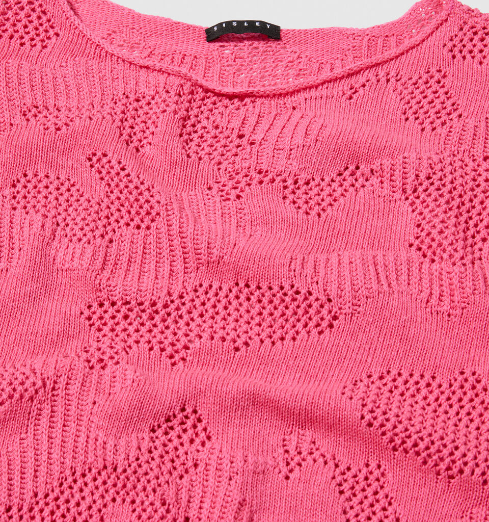 Oversized sweater - girls' knitwear - Pink | Sisley Young image number 2